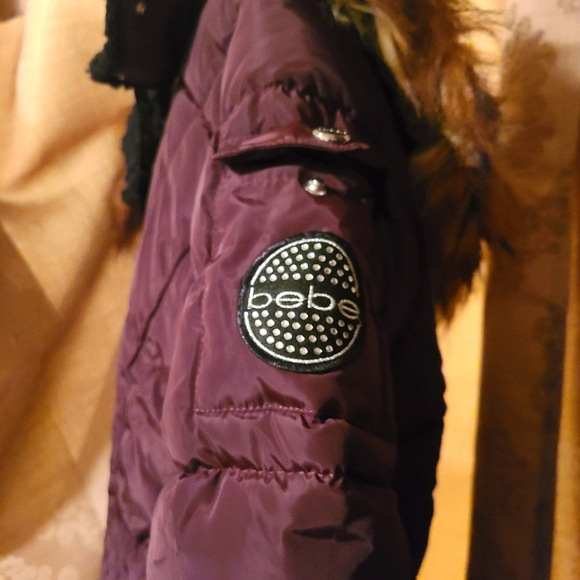 Bebe Women's Puffer Jacket, Large, Cranberry Red - Picture 5 of 5